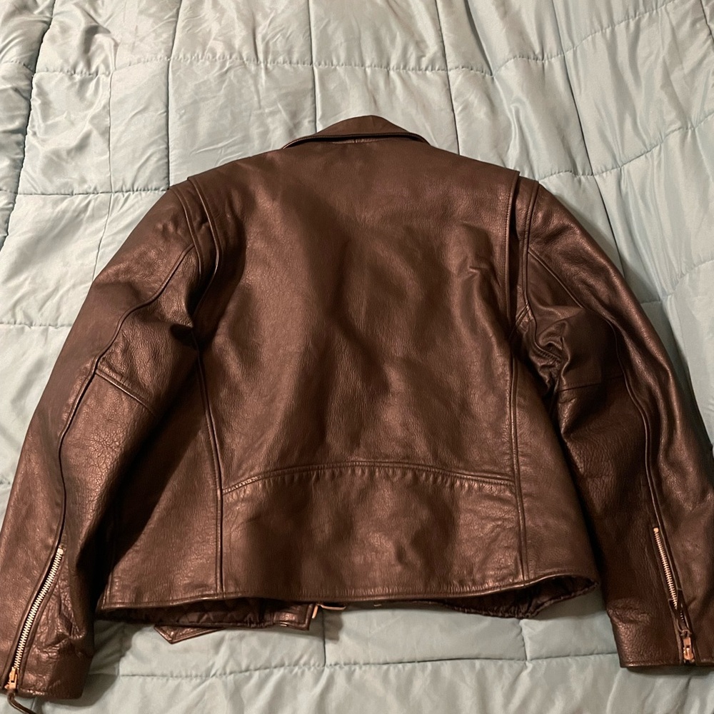 Ladies motorcycle black Leather Jacket 100% leather - Picture 6 of 7